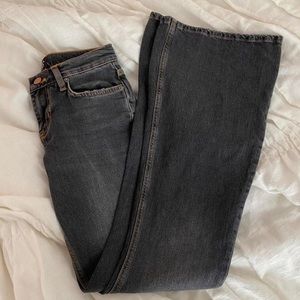 low rise flare jeans